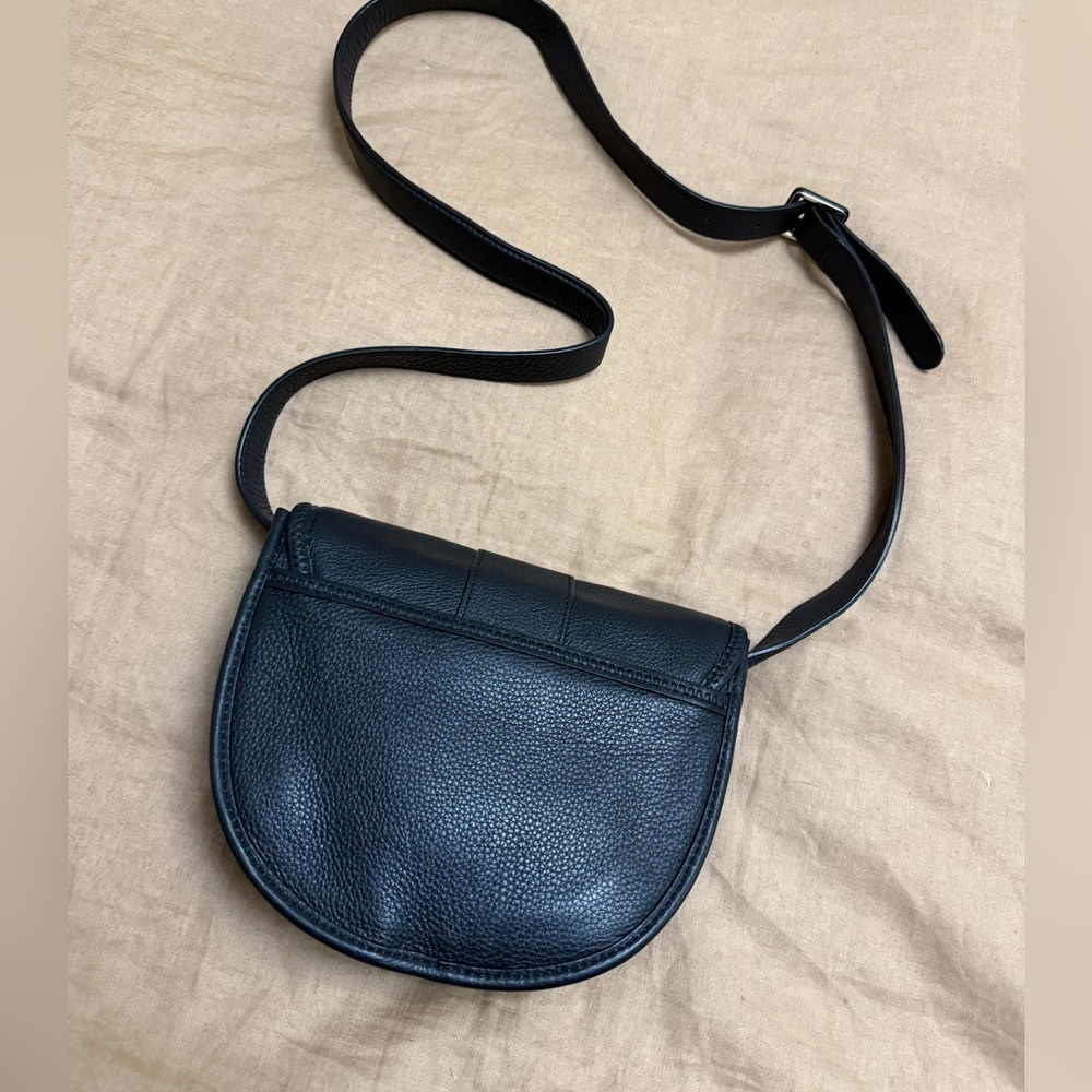 Talbots Black pebbled Leather elegant Crossbody Bag - Picture 2 of 16